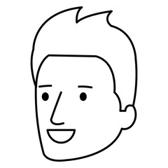 young man head avatar character