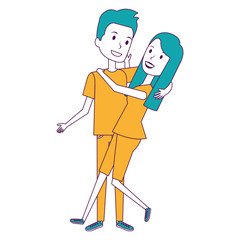 Fototapeta premium couple in love embraced