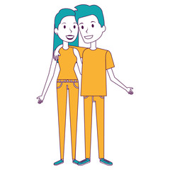 lovers couple avatars characters