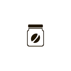 coffee jar icon. flat design