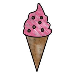 Ice cream cone icon vector illustration graphic design
