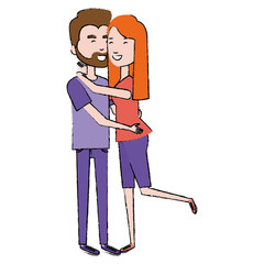 couple in love embraced