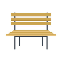 Wooden park chair icon vector illustration graphic design