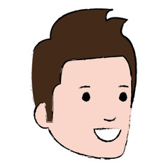 young man head avatar character