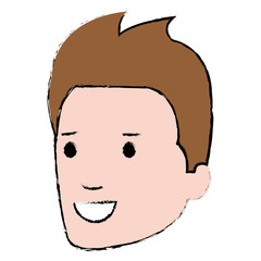 young man head avatar character