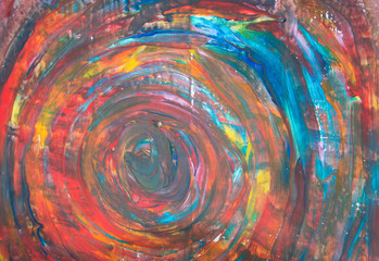 Abstract vortex on wood background