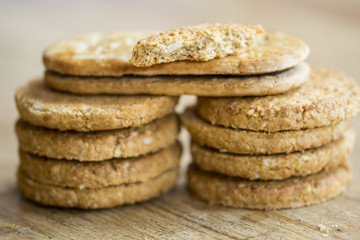 wholemeal bran biscuits