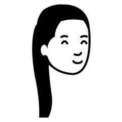 beautiful woman head avatar character