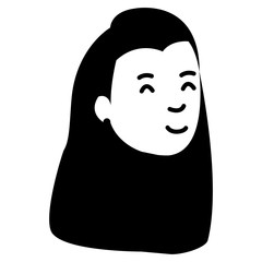 beautiful woman head avatar character