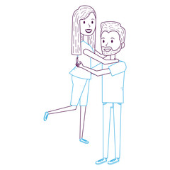 couple in love embraced