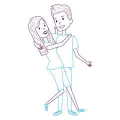 couple in love embraced