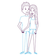 couple in love embraced