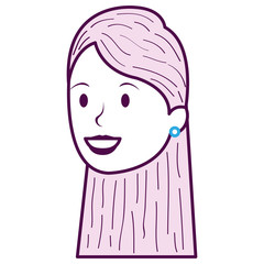 beautiful woman head avatar character