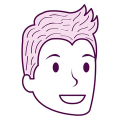 young man head avatar character