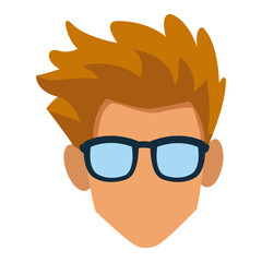 Faceless man with glasses icon vector illustration graphic design