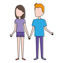 lovers couple avatars characters