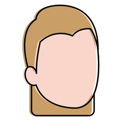 beautiful woman head avatar character