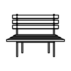 Wooden park chair icon vector illustration graphic design