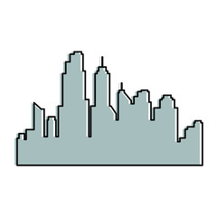 cityscape silhouette isolated icon