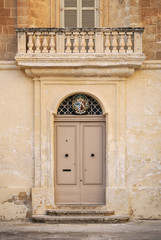Fototapeta na wymiar door architecture detail in mdina old town of rabat malta