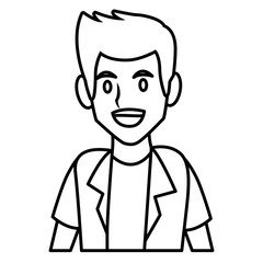 Man profile cartoon icon vector illustration graphic design