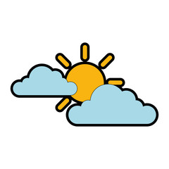 Fototapeta premium summer sun with clouds