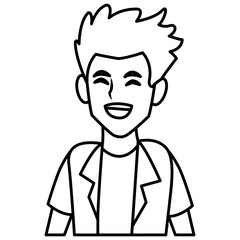 Man profile cartoon icon vector illustration graphic design
