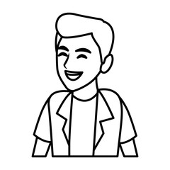 Man profile cartoon icon vector illustration graphic design