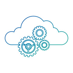 cloud with gears icon