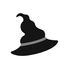 Witch Hat icon. Halloween sign. Vector Illustration