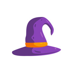 Witch Hat icon. Halloween sign. Vector Illustration
