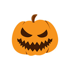 Pumpkin icon. Halloween sign. Vector Illustration