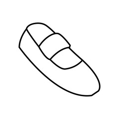 fashion ballet shoe icon vector illustration graphic design