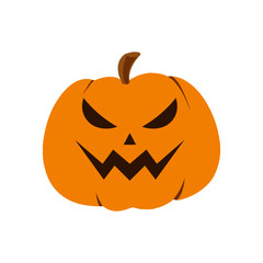 Pumpkin icon. Halloween sign. Vector Illustration