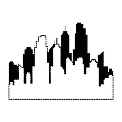 cityscape silhouette isolated icon