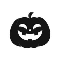 Pumpkin icon. Halloween sign. Vector Illustration