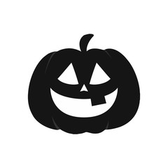 Pumpkin icon. Halloween sign. Vector Illustration