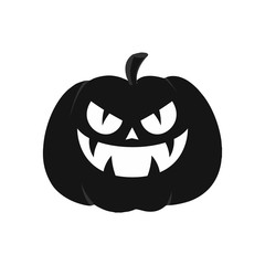 Pumpkin icon. Halloween sign. Vector Illustration