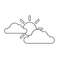 summer sun with clouds