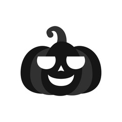Pumpkin icon. Halloween sign. Vector Illustration