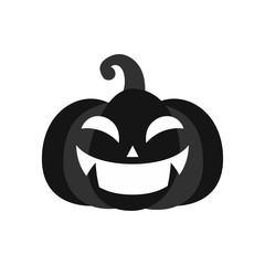 Pumpkin icon. Halloween sign. Vector Illustration