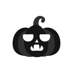 Pumpkin icon. Halloween sign. Vector Illustration