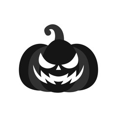 Pumpkin icon. Halloween sign. Vector Illustration