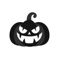 Pumpkin icon. Halloween sign. Vector Illustration