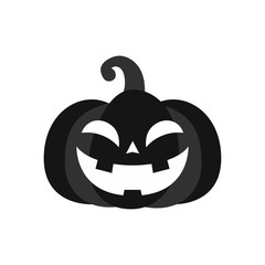 Pumpkin icon. Halloween sign. Vector Illustration