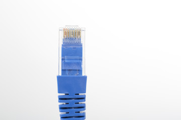 Closeup of network cable