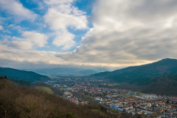 Fototapeta na wymiar A View on Waldsee, Schwarzwald Germany, January 2018