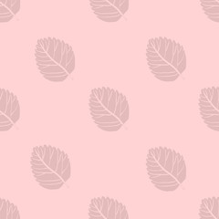 strawberry leaf pattern in a gentle pink color