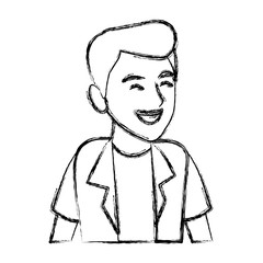 Man profile cartoon icon vector illustration graphic design