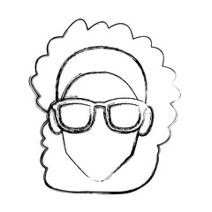 Faceless woman with glasses icon vector illustration graphic design